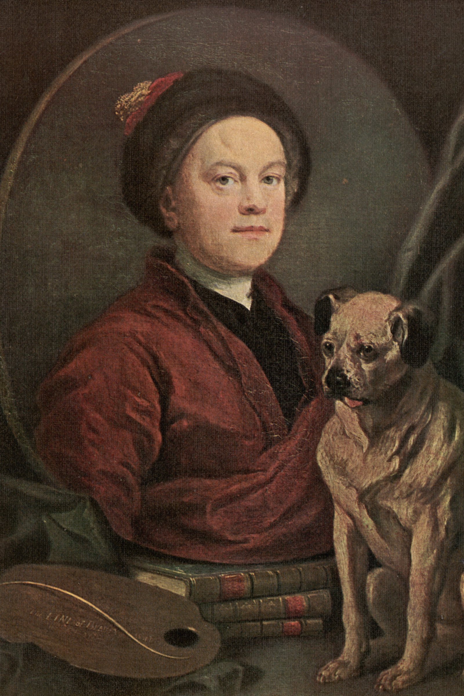 William Hogarth, angol festő mopszával.