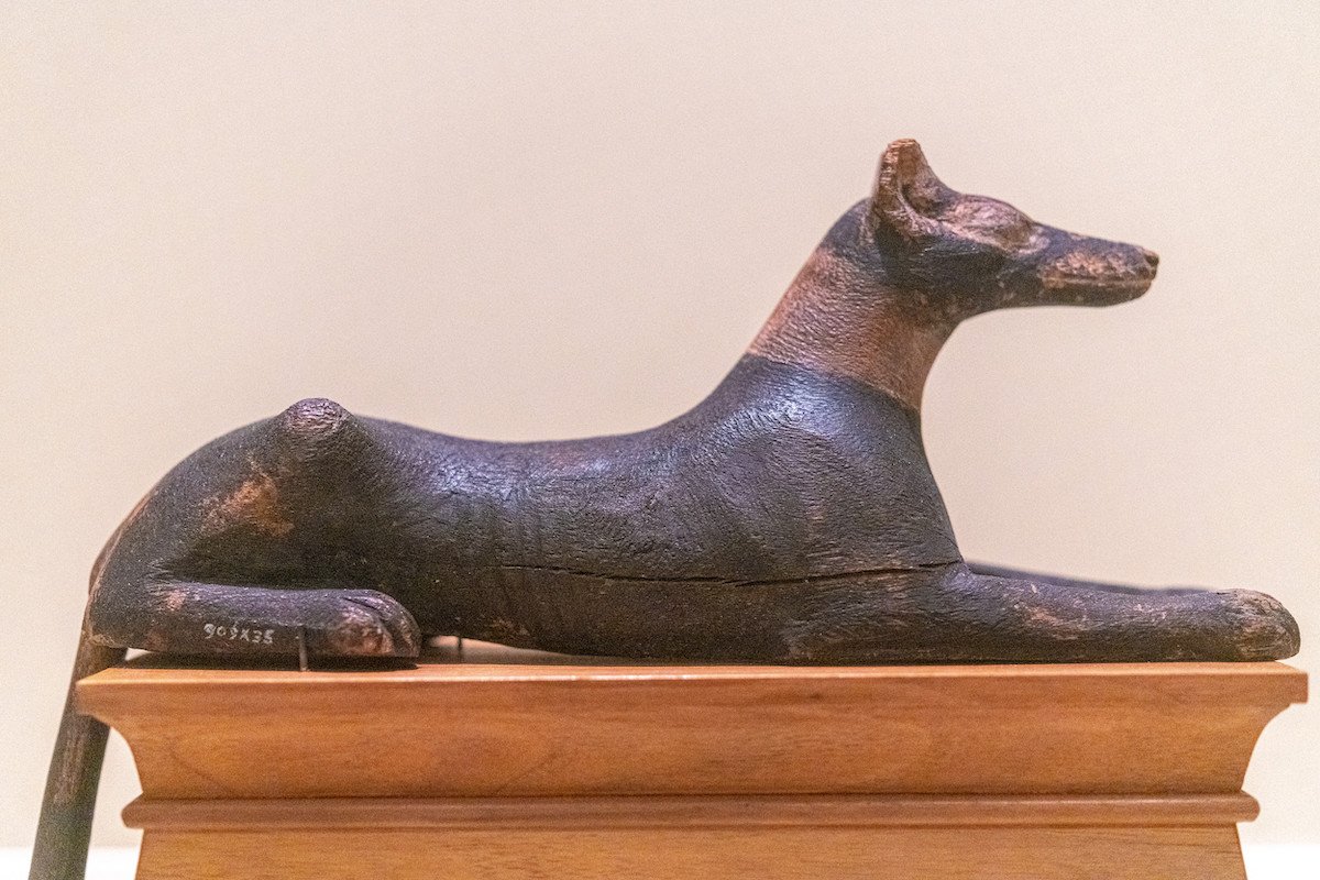 Protective figure of Anubis. The item is seen in the Royal