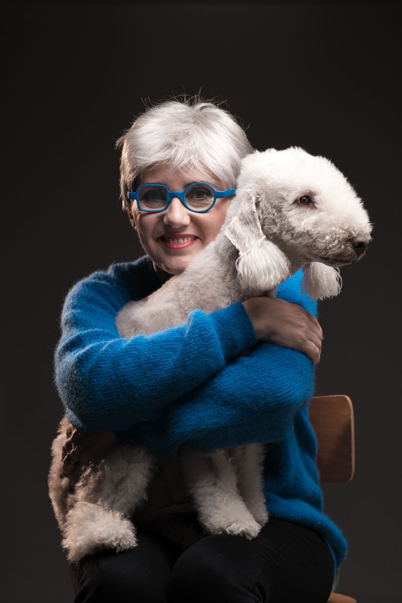 idős öreg szeret bedlington terrier ölel