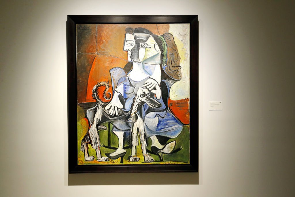 Pablo Picasso "Femme Au Chien" festmény
